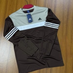 Exclusive Box Full Sleeve T-shirt for Men – Winter Long Sleeve Khaki