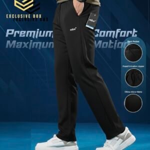 EXCLUSIVE BOX-Mitre-Trouser Premium Quality china micro stitch fabrics- Black.