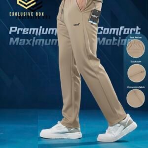 EXCLUSIVE BOX-Mitre-Trouser Premium Quality china micro stitch fabrics- Cream