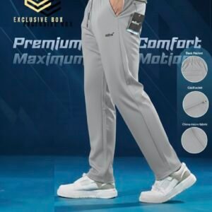 EXCLUSIVE BOX-Mitre-Trouser Premium Quality china micro stitch fabrics- Ash