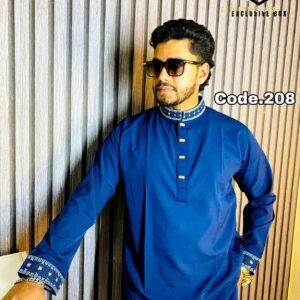 Embroidered Premium Punjabi Neavy Blue Colour