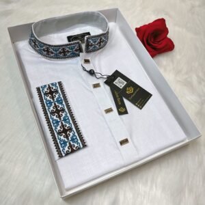 Embroidered Premium Punjabi White Colour