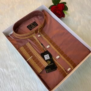 Arong Cotton Embroidered Premium Punjabi Eat Colour